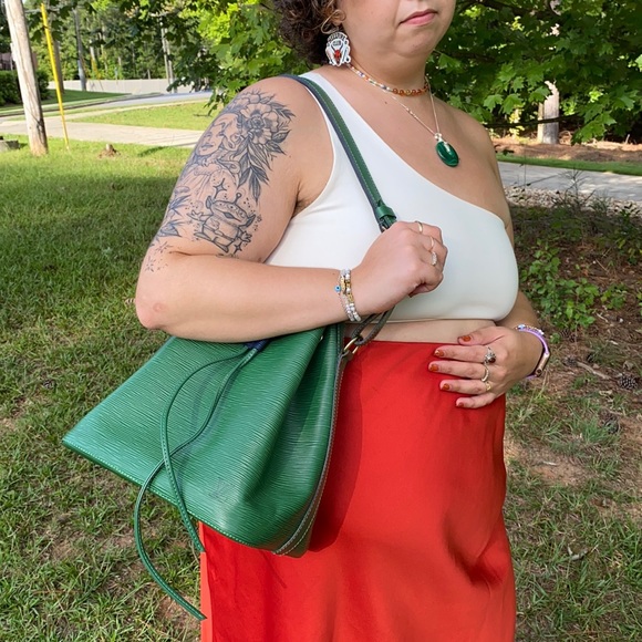 Perfect!! Louis Vuitton Noe epi green leather bucket handbag - Picture 2 of 16